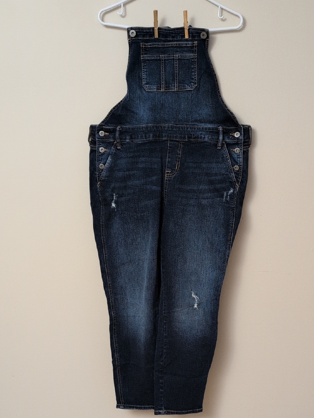 Torrid Dark Distressed Denim Overalls